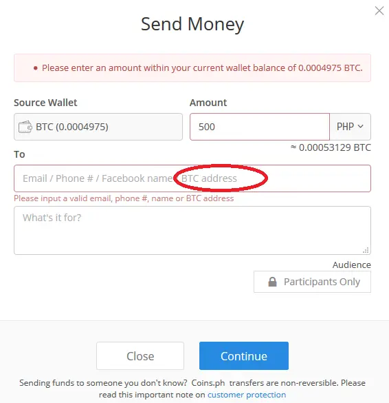 send bitcoin coins.ph