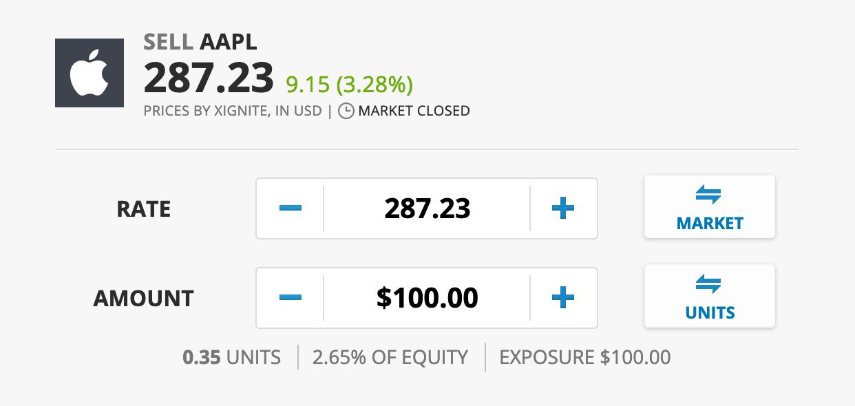 sell stocks short position