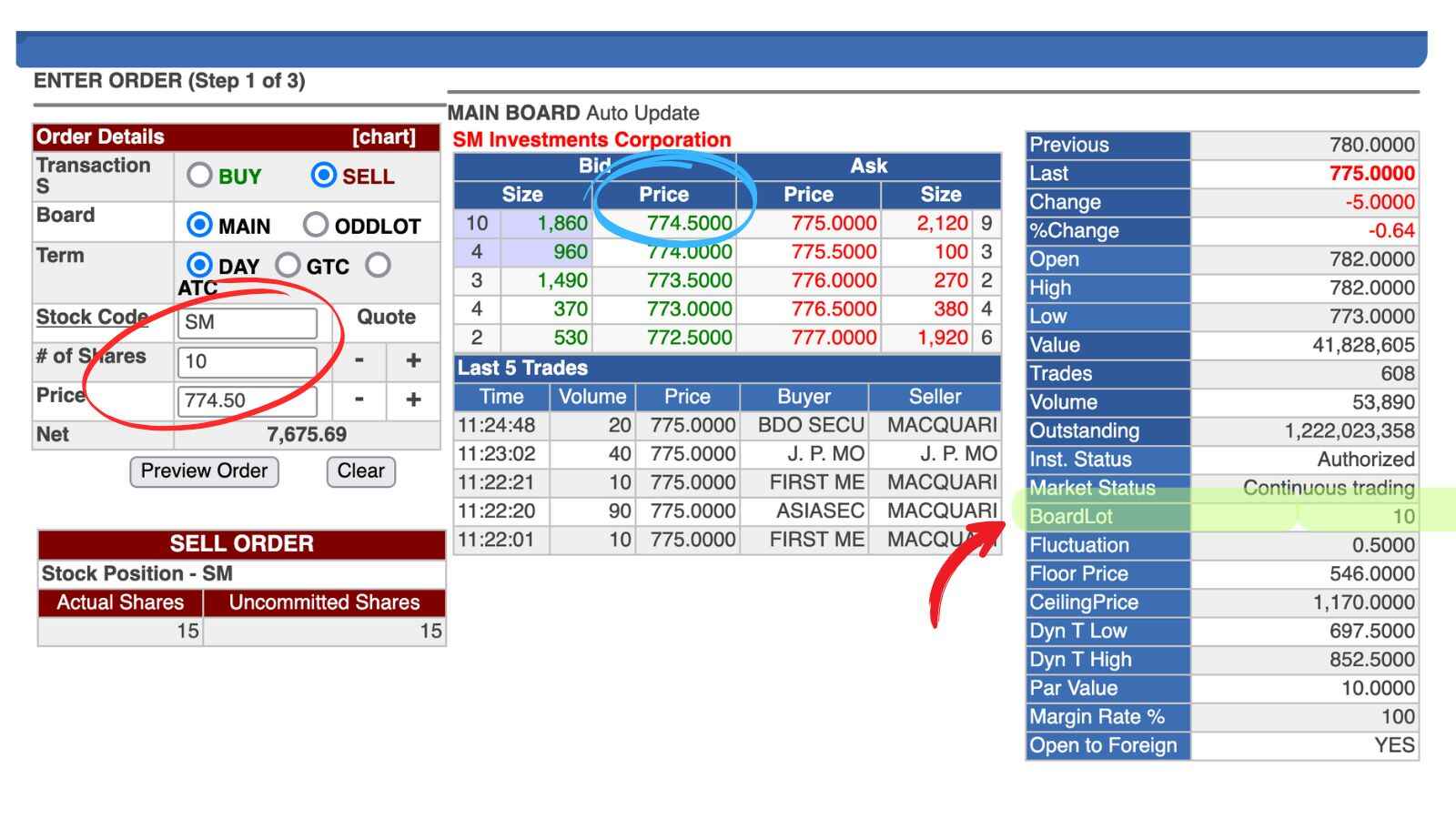 how to sell stocks online Philippines stock market